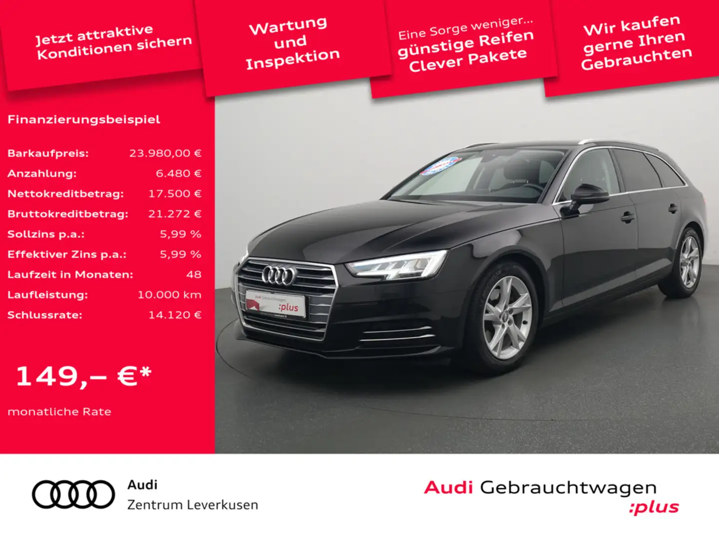 Audi A4 Avant Sport ultra STRON AHK MATRIX KAM NAV Schwarz - 1