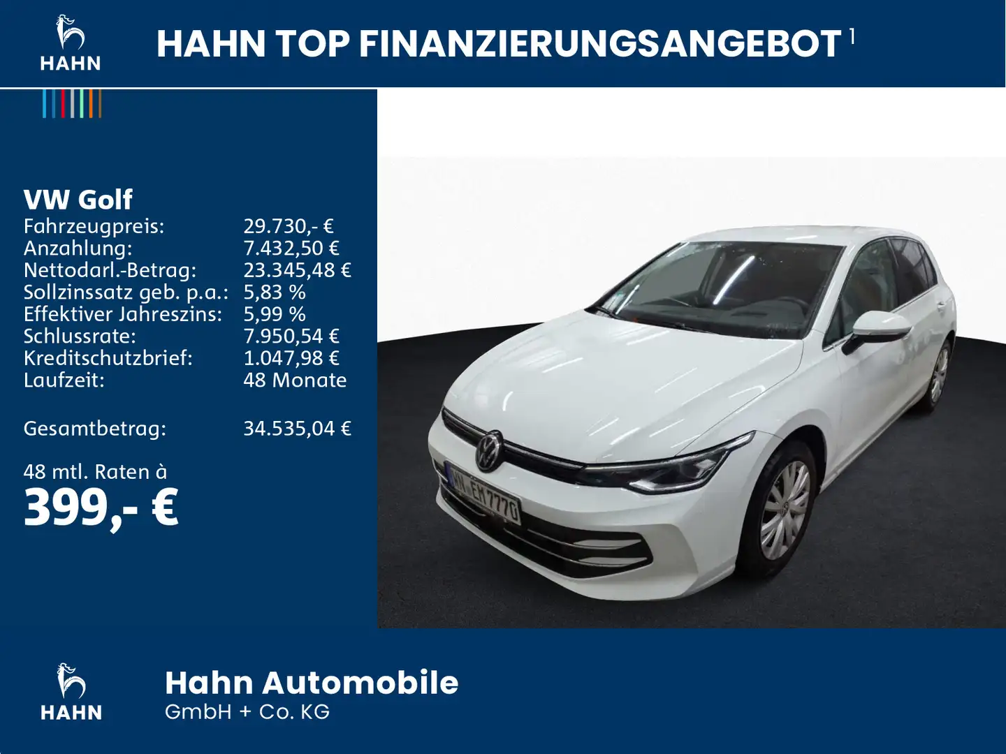 Volkswagen Golf VIII 1.5 eTSI DSG Style Navi AHK CAM LED Weiß - 2