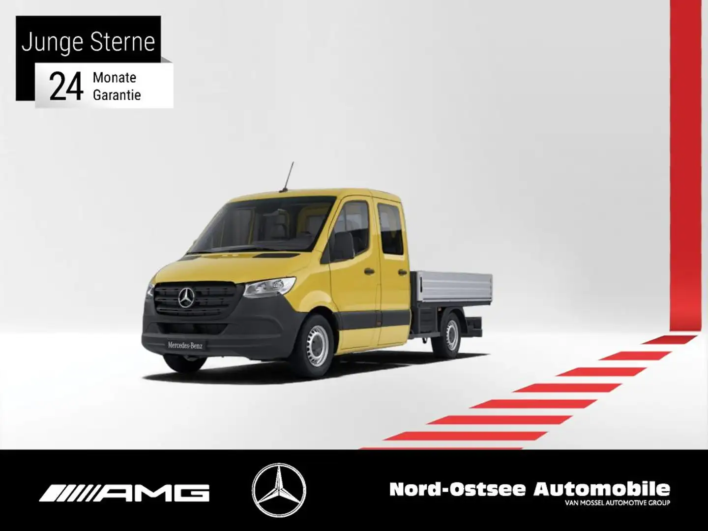 Mercedes-Benz Sprinter 314 DOKA MBUX NAVI STANDHZ KLIMA 7G Jaune - 1