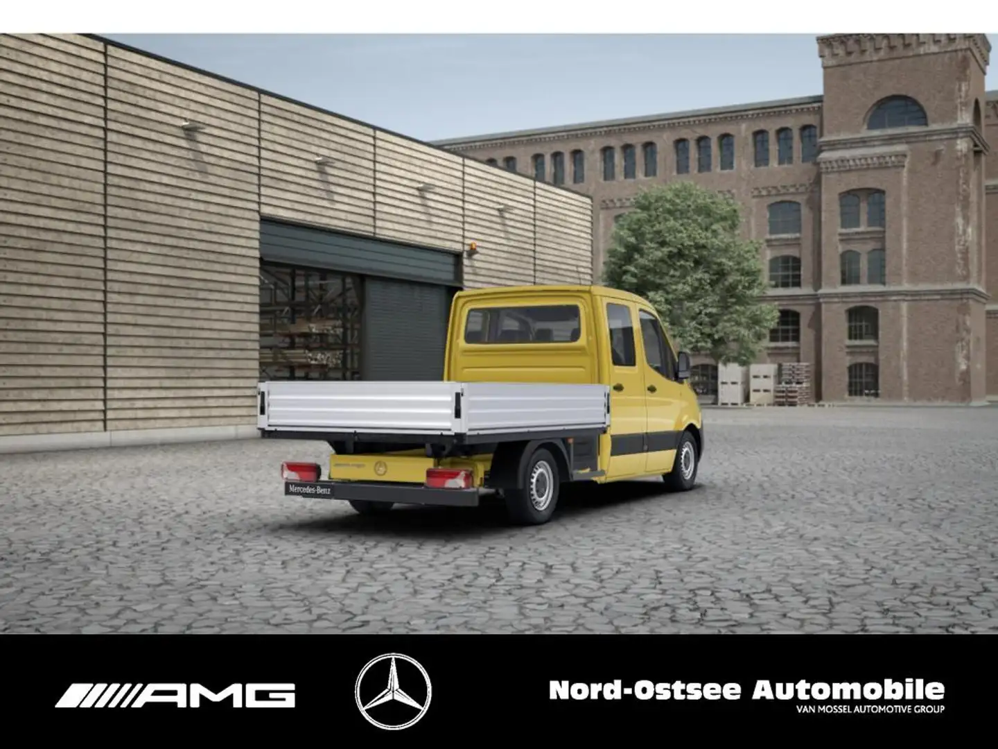 Mercedes-Benz Sprinter 314 DOKA MBUX NAVI STANDHZ KLIMA 7G Jaune - 2