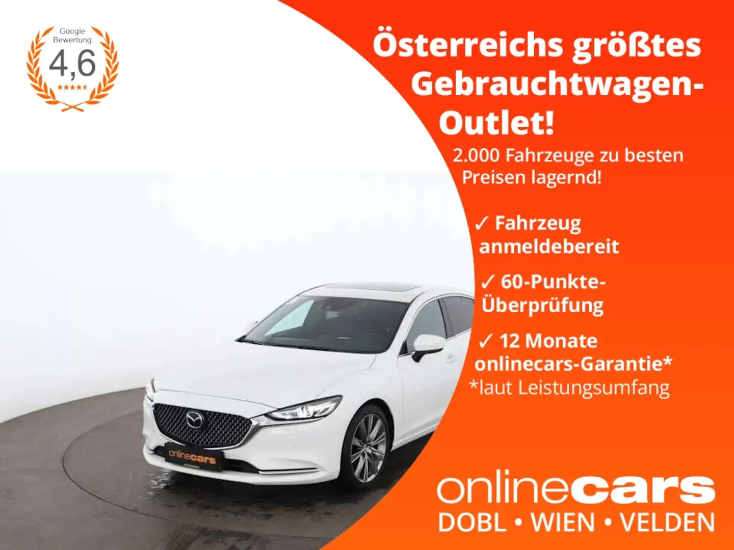 Mazda 6 2.5 SKYACTIV Exclusive Aut LED SKY RADAR BOSE Blanc - 1