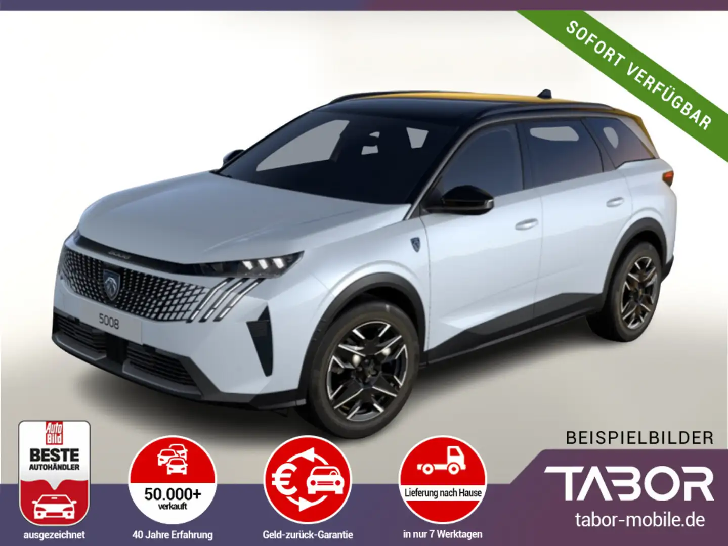 Peugeot 5008 145 GT Matrix SHZ Nav eHK ACC 21"-HD Keyl Weiß - 1