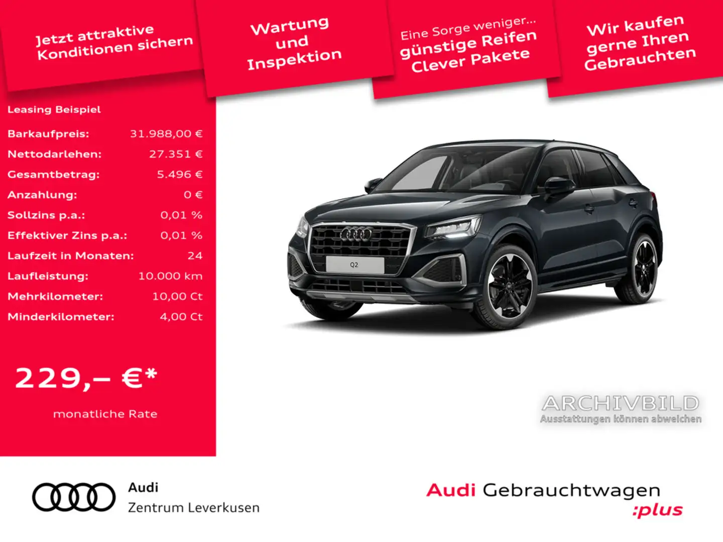 Audi Q2 1.0 30 TFSI advanced VIRT LED STANDHZ AHK Grau - 1