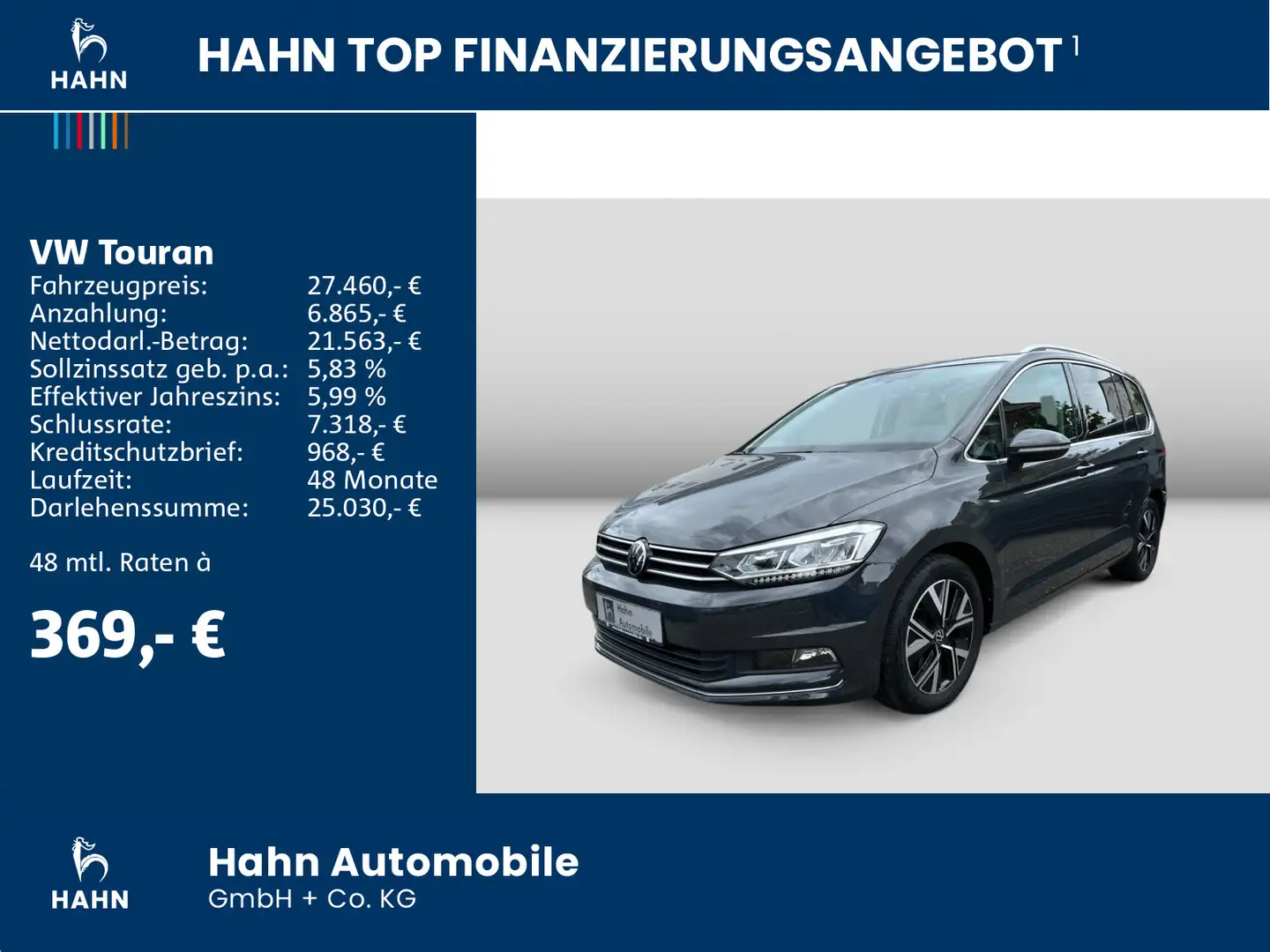 Volkswagen Touran 1.5TSI DSG Highline AHK LED Keyless Cimat Grau - 2