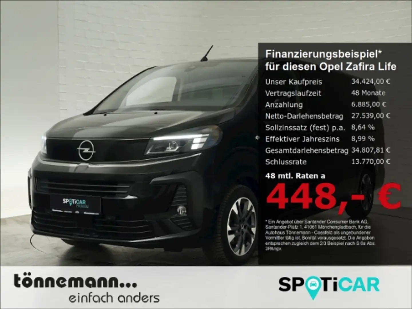 Opel Zafira Life FACELIFT EDITION XL CDTI AT 9-SITZER+NAVI+SITZHEIZ Schwarz - 1