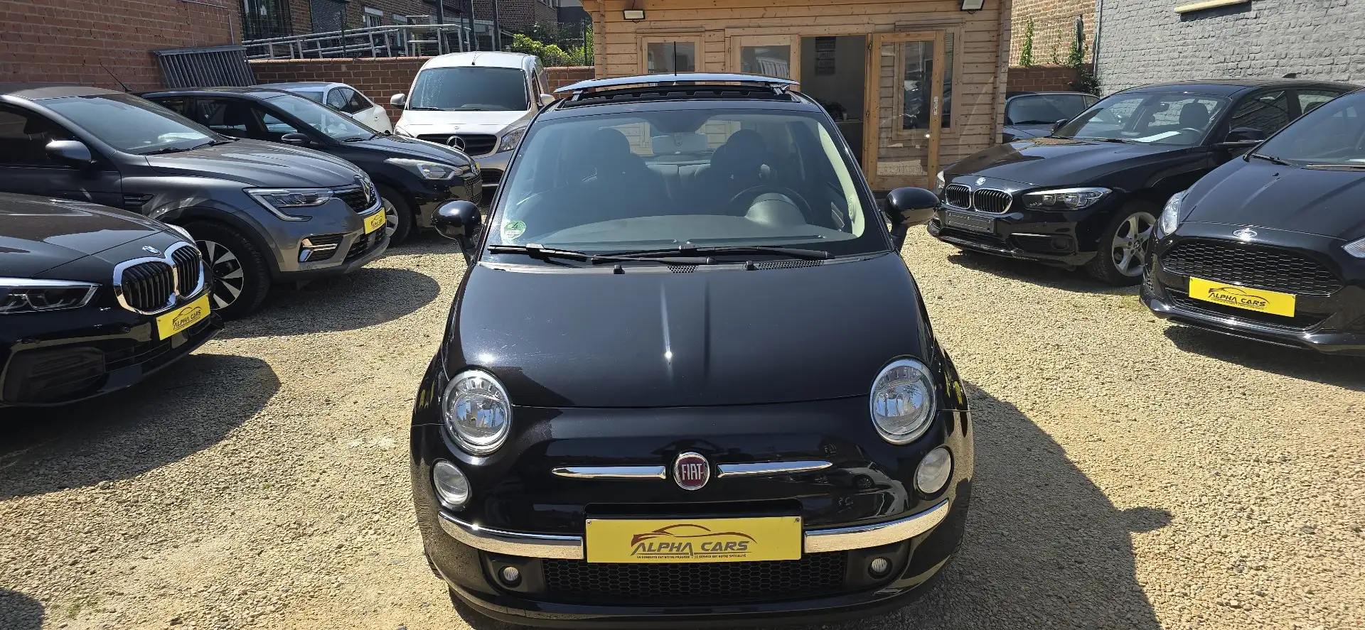 Fiat 500 1.2i*TOIT PANO*COURROIE DISTRI CHANGÉE*GARANTIE Noir - 2