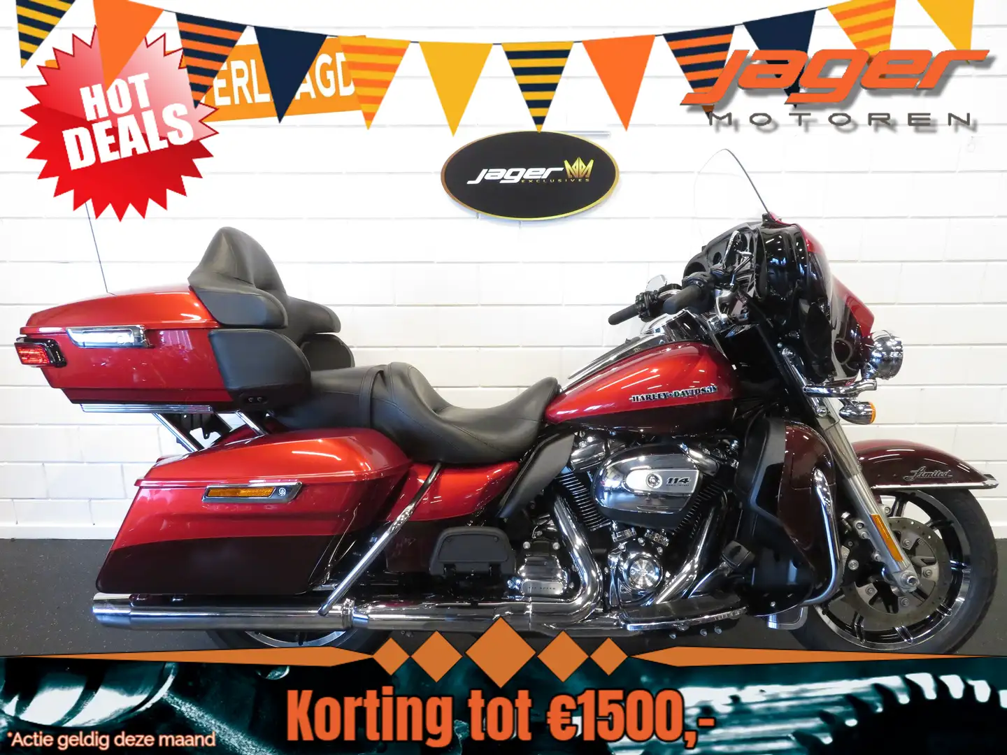 Harley-Davidson Ultra Limited FLHTK GLIDE ELECTRA Rood - 1