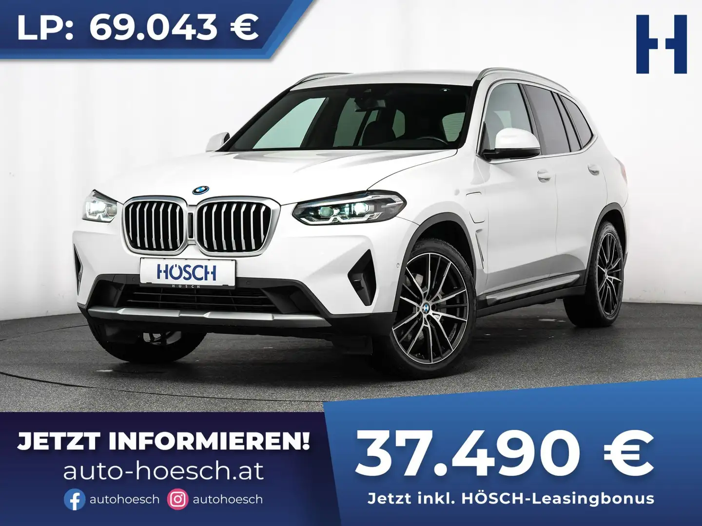BMW X3 xDrive 30e LEDER AHK MEMORY PRIVACY KAMERA++ Weiß - 1
