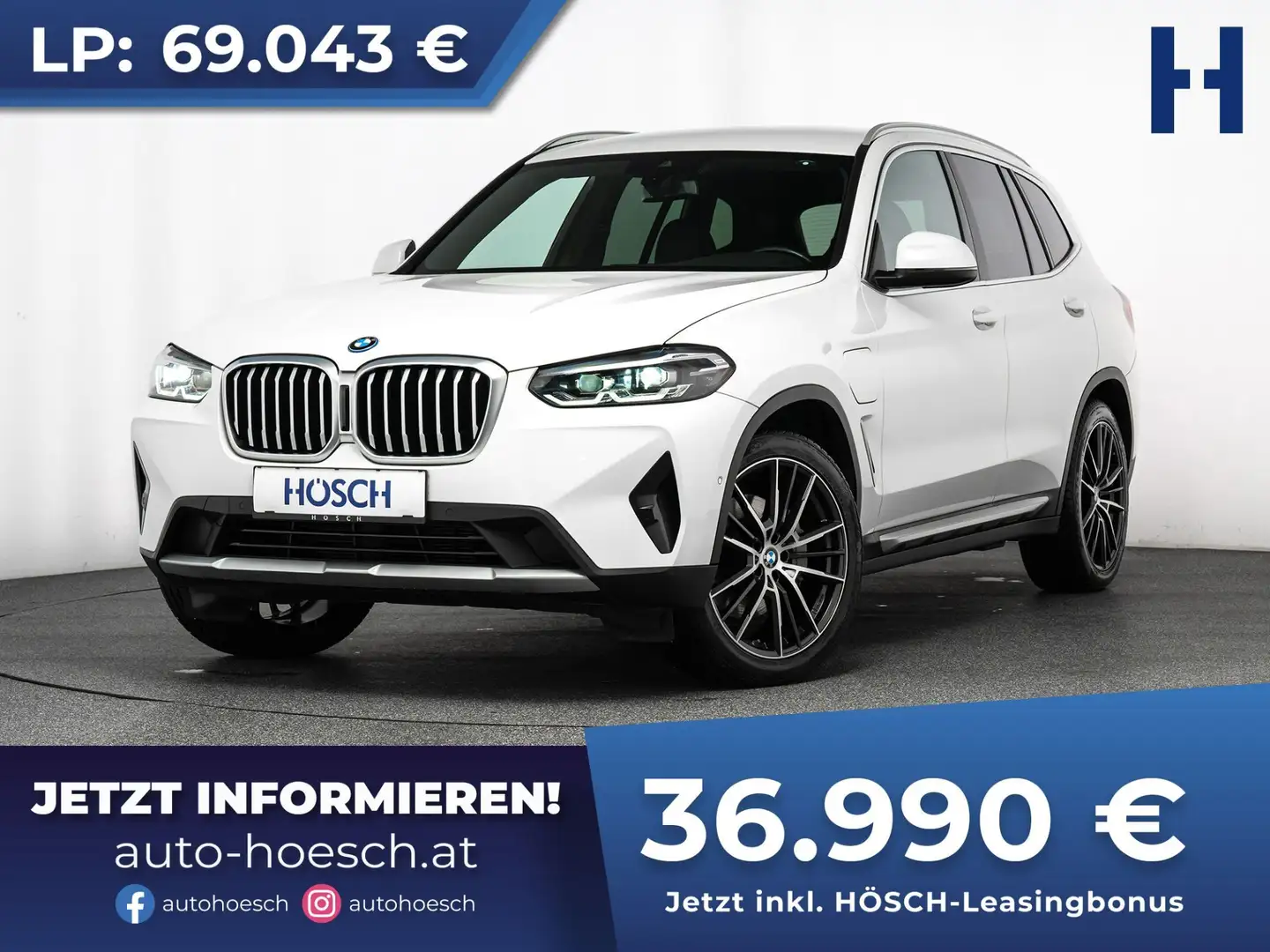 BMW X3 xDrive 30e LEDER AHK MEMORY PRIVACY KAMERA++ Weiß - 1