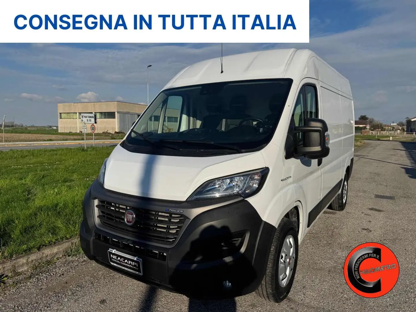 Fiat Ducato 35 122CV 47kWh(PM-TM-L2H2)FURGONE ELETTRICO-KM 470 Bianco - 1