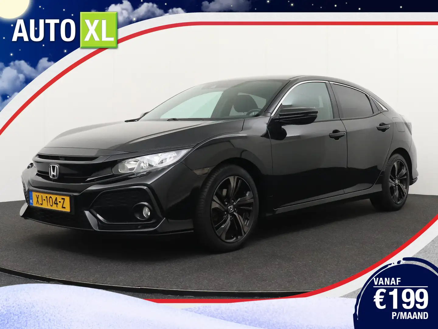 Honda Civic Aut. i-VTEC Premium+ Black-Edition Camera Adapt. C Nero - 1