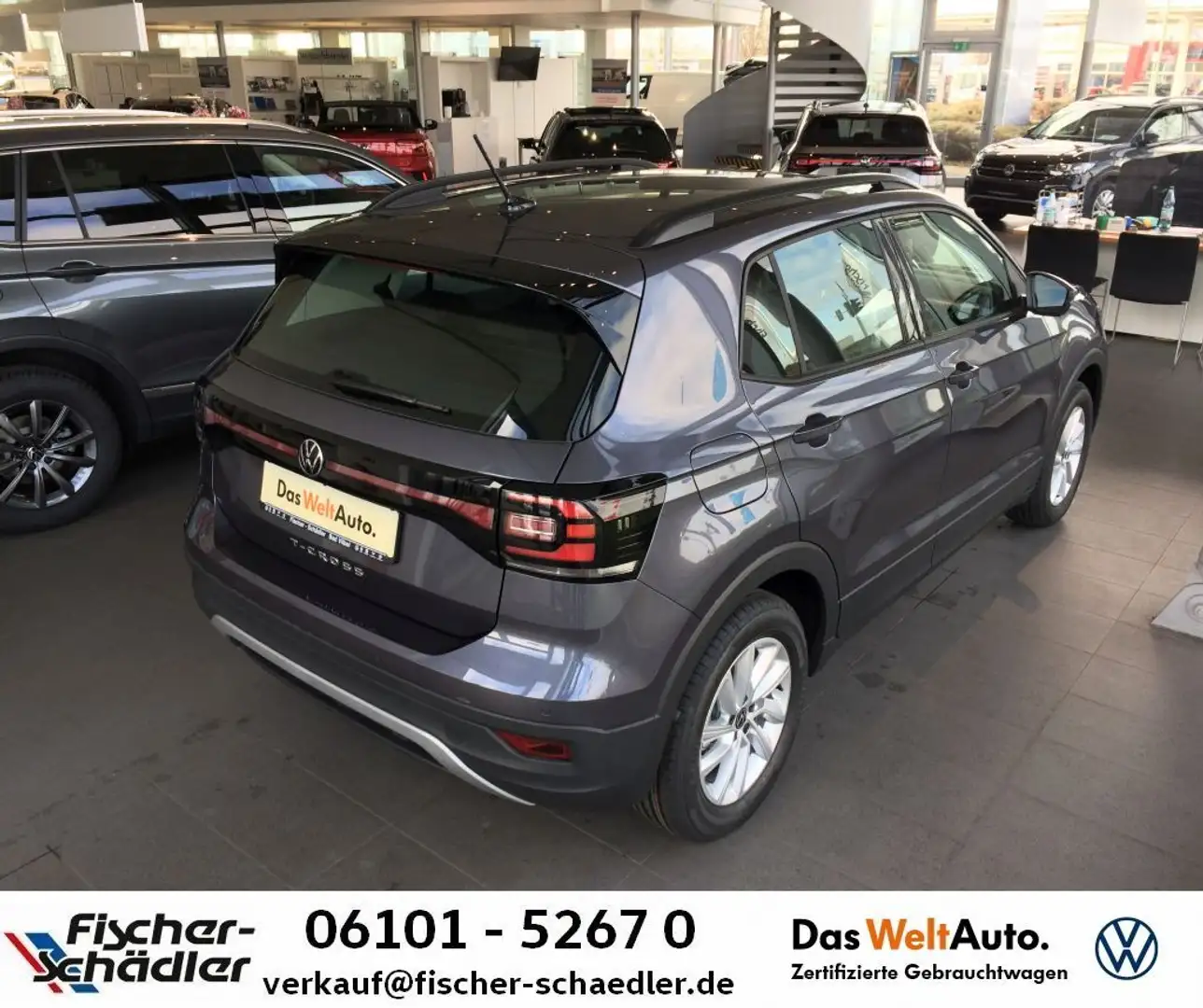 Volkswagen T-Cross Life 1.0TSI*DSG*R2D*SpurAssis.*App*DigiC Grijs - 2