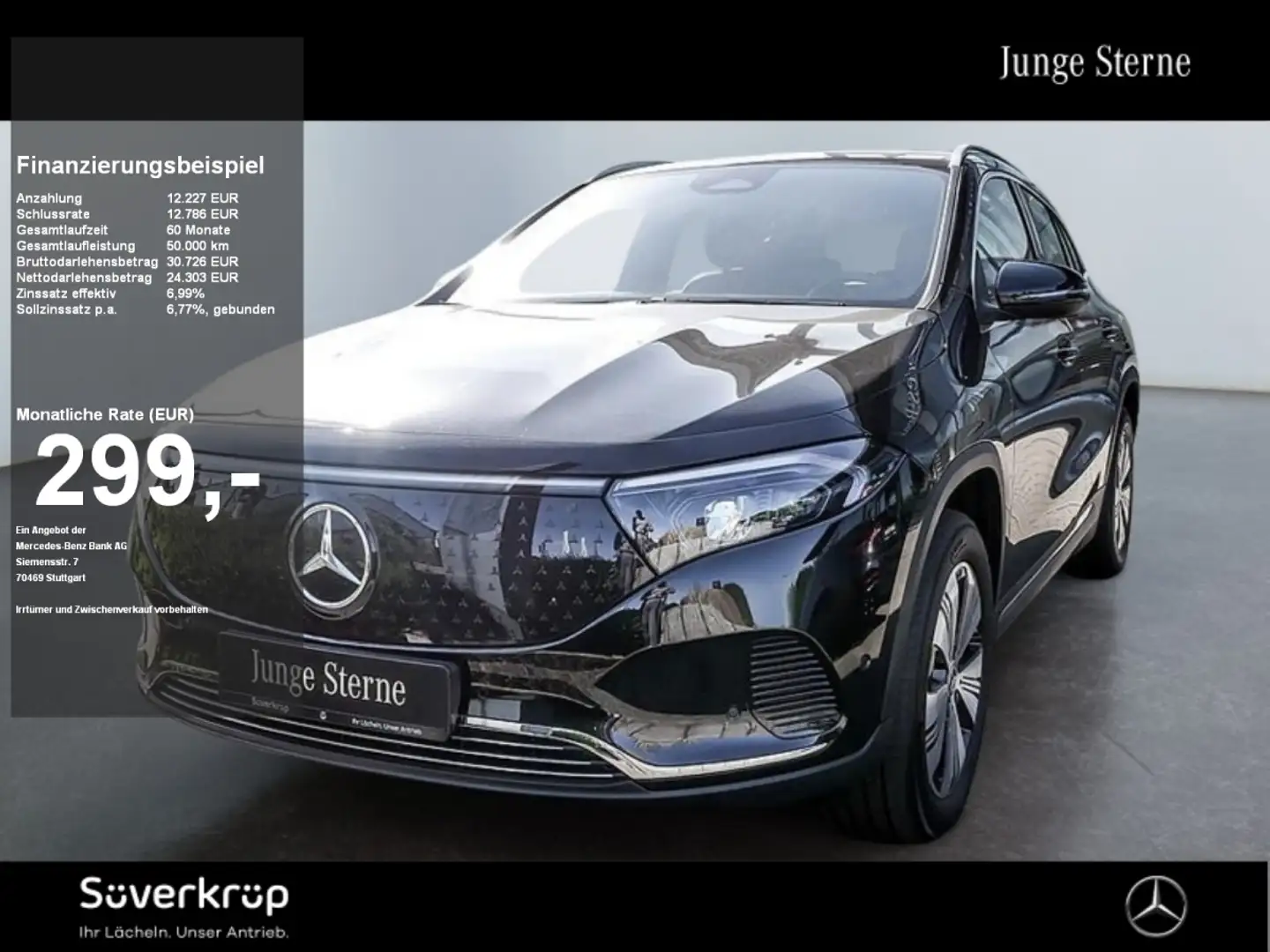 Mercedes-Benz EQA 300 4M , PROGRESSIVE SPUR KAMERA PDC SHZ Zwart - 1