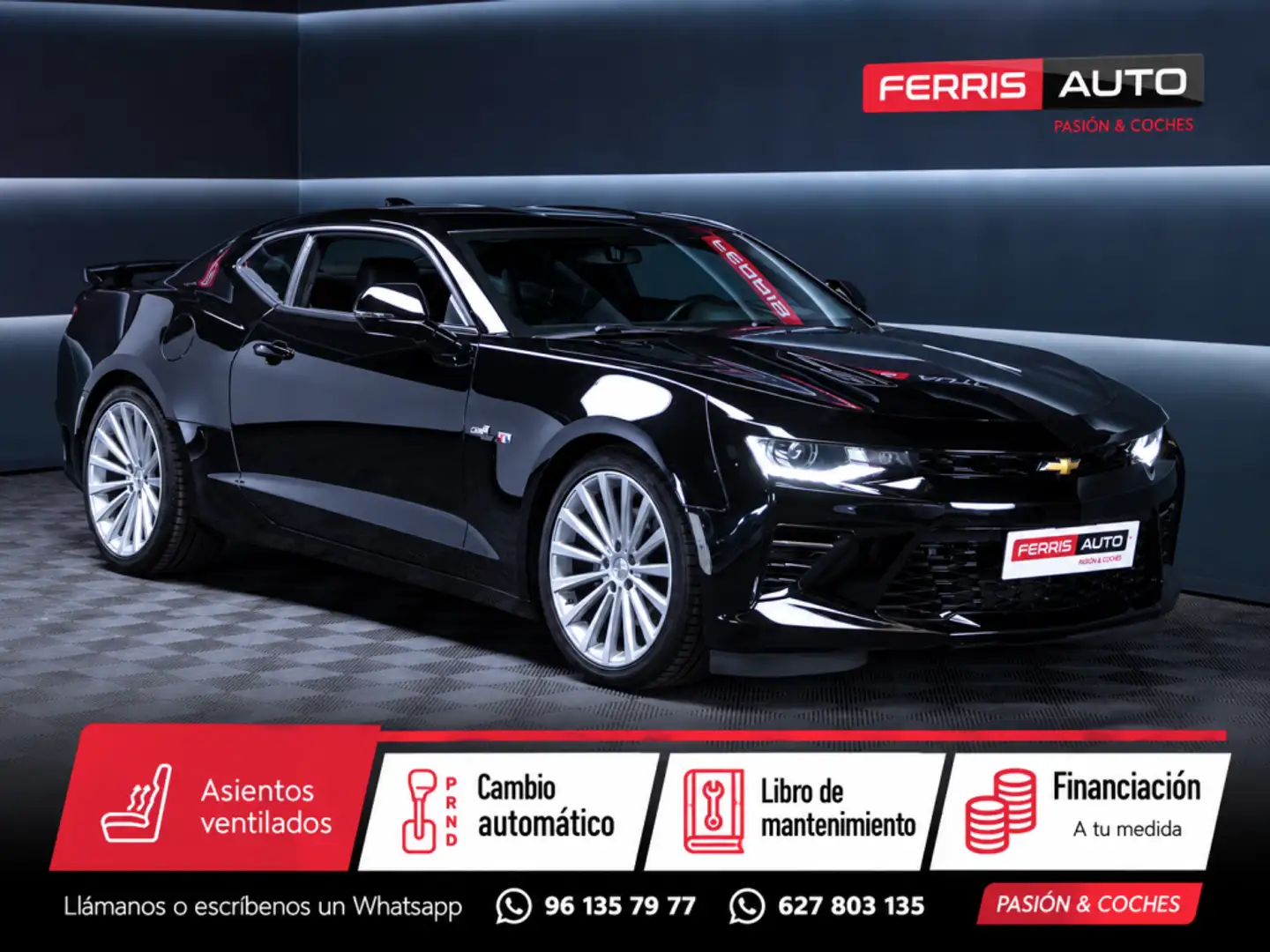 Chevrolet Camaro Coupé 6.2 V8 SS Negro - 1