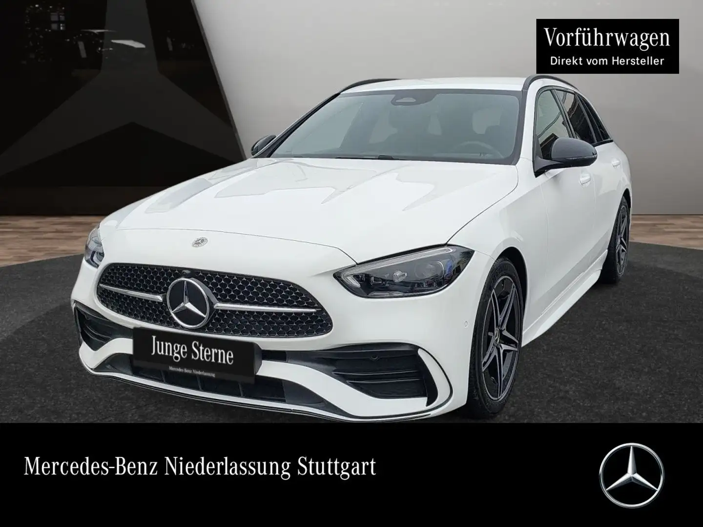 Mercedes-Benz C 200 T AMG+NIGHT+AHK+KAMERA+TOTW+KEYLESS+9G Weiß - 1