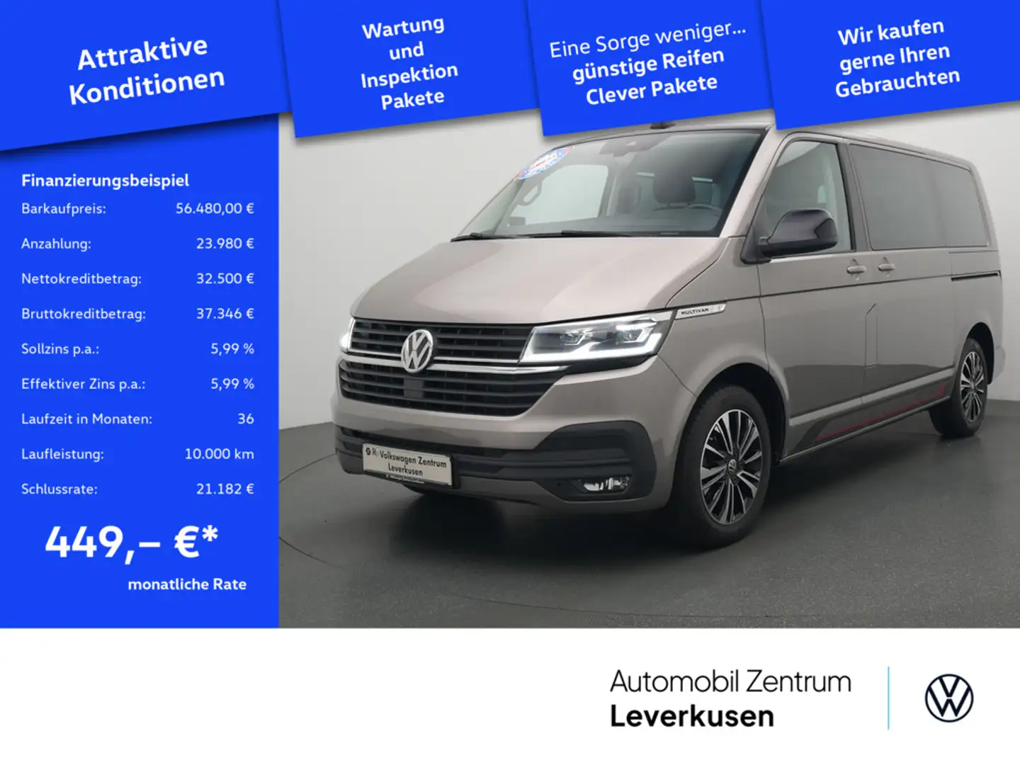 Volkswagen T6.1 Multivan Edition DSG 7-SITZER STANDHZ LE Beige - 1