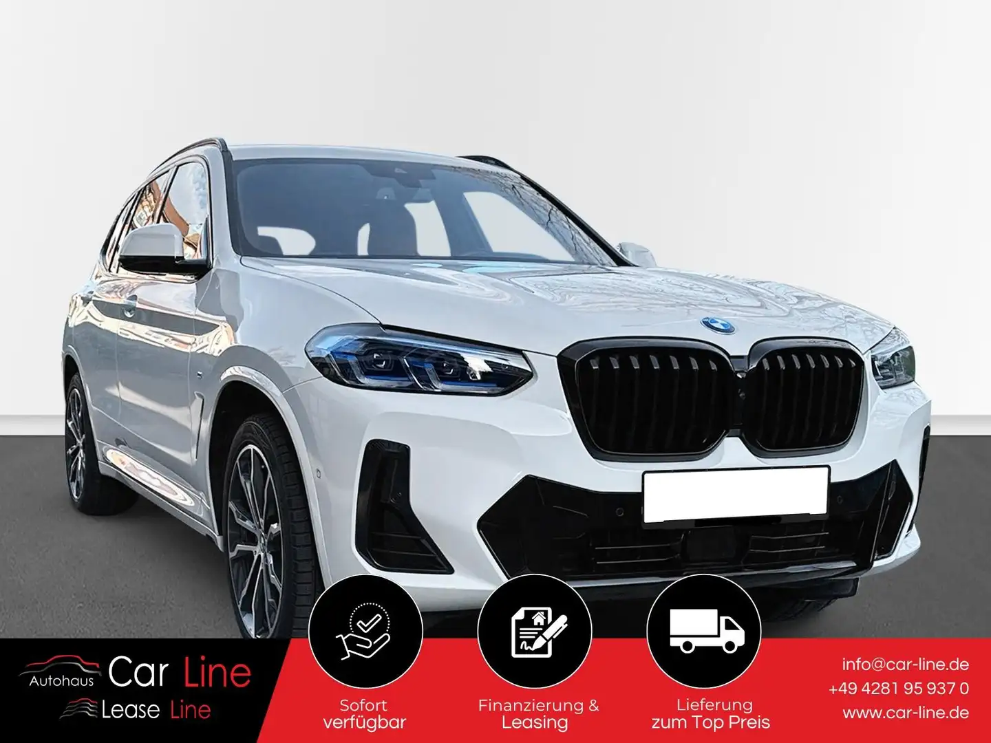 BMW X3 xDrive 30d M Sport*PANO*HuD*LEDER*LED*360°CAM Weiß - 1