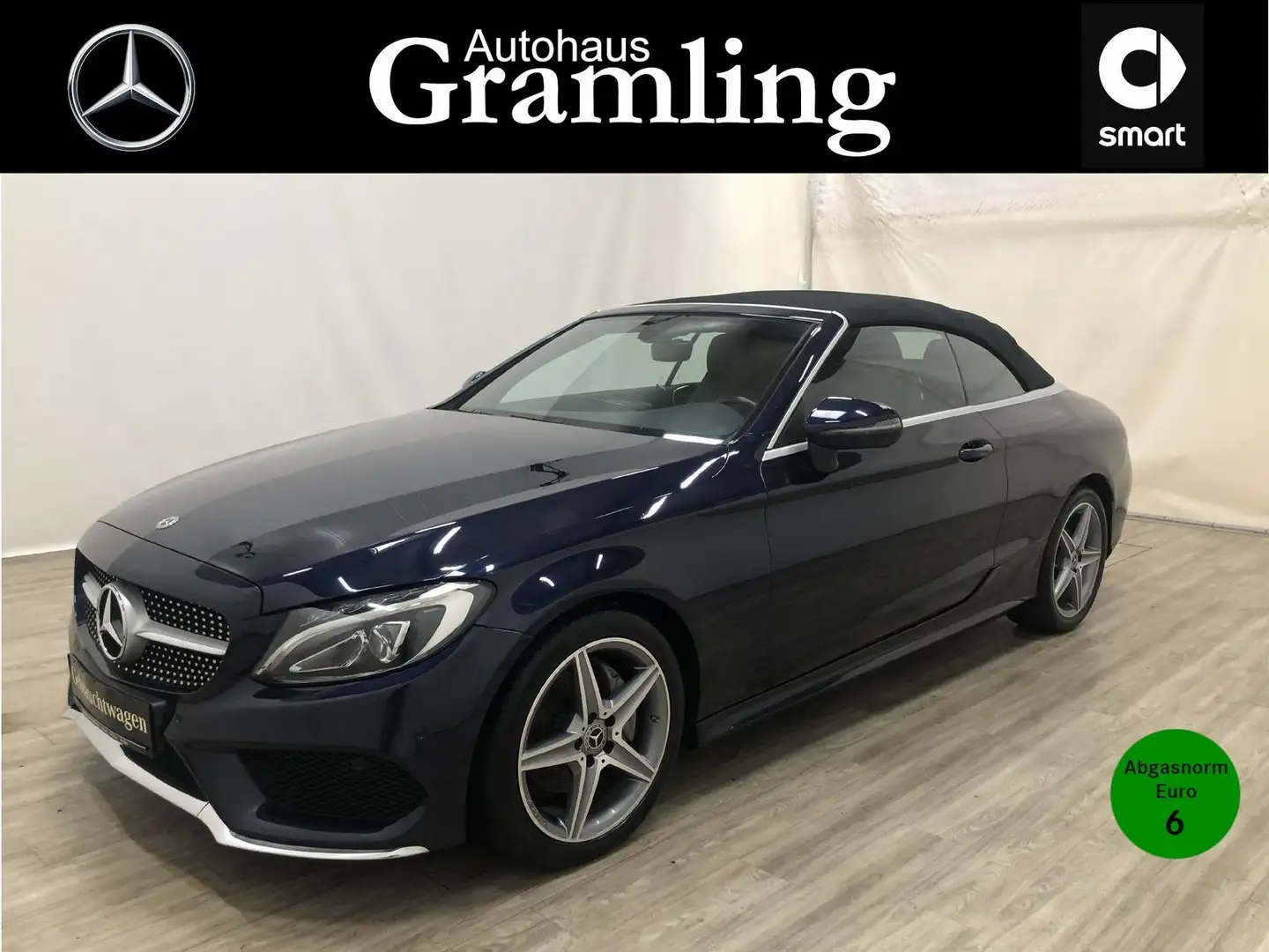 Mercedes-Benz C 200 Cabrio AMG Navi*AHK*LED*AIRSCARF*PTS*Sitzh Blau - 1