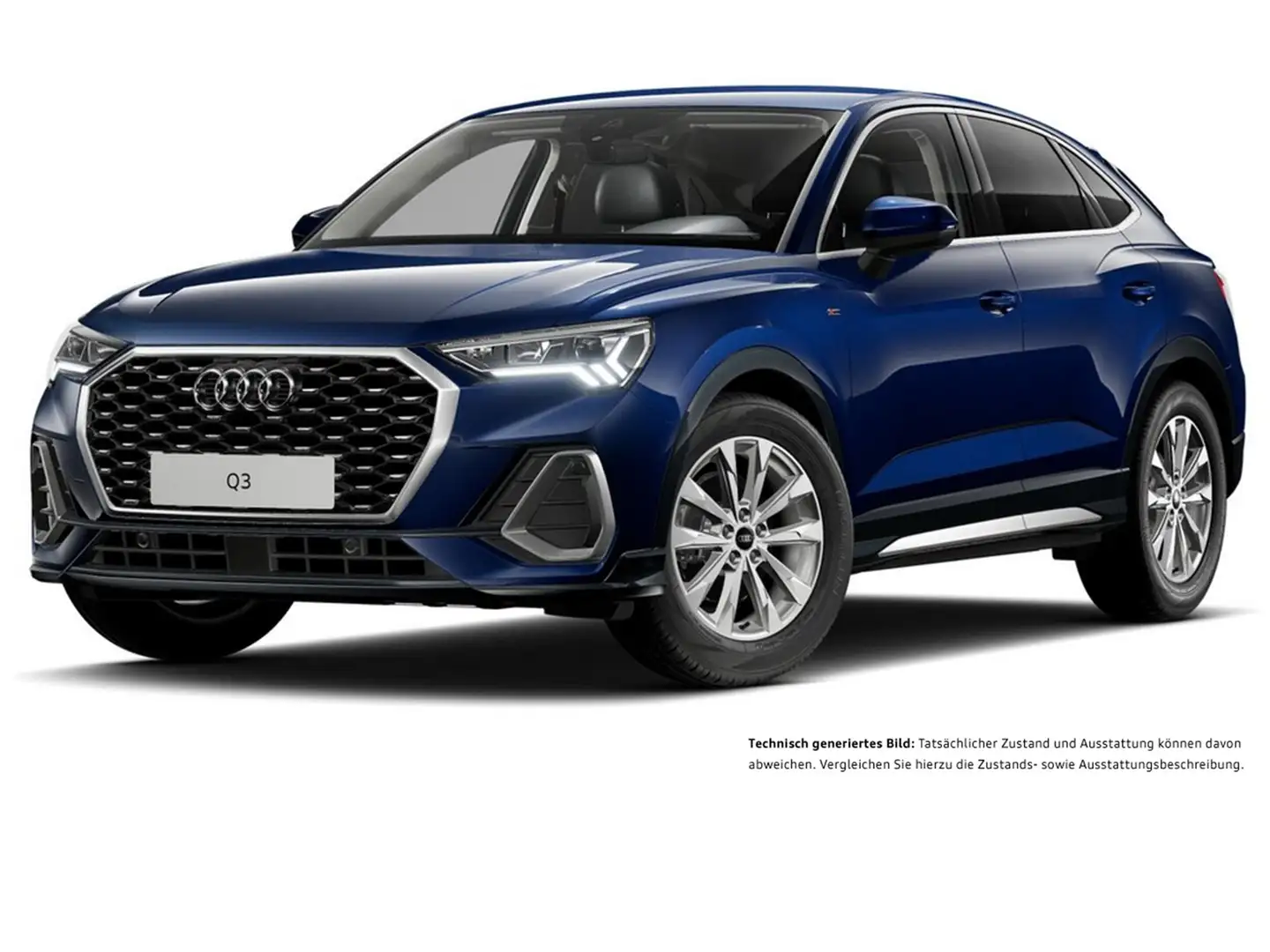Audi Q3 Sportback 35 S LINE AHK CAM ACC LM18 E-KLAPPE Blau - 2