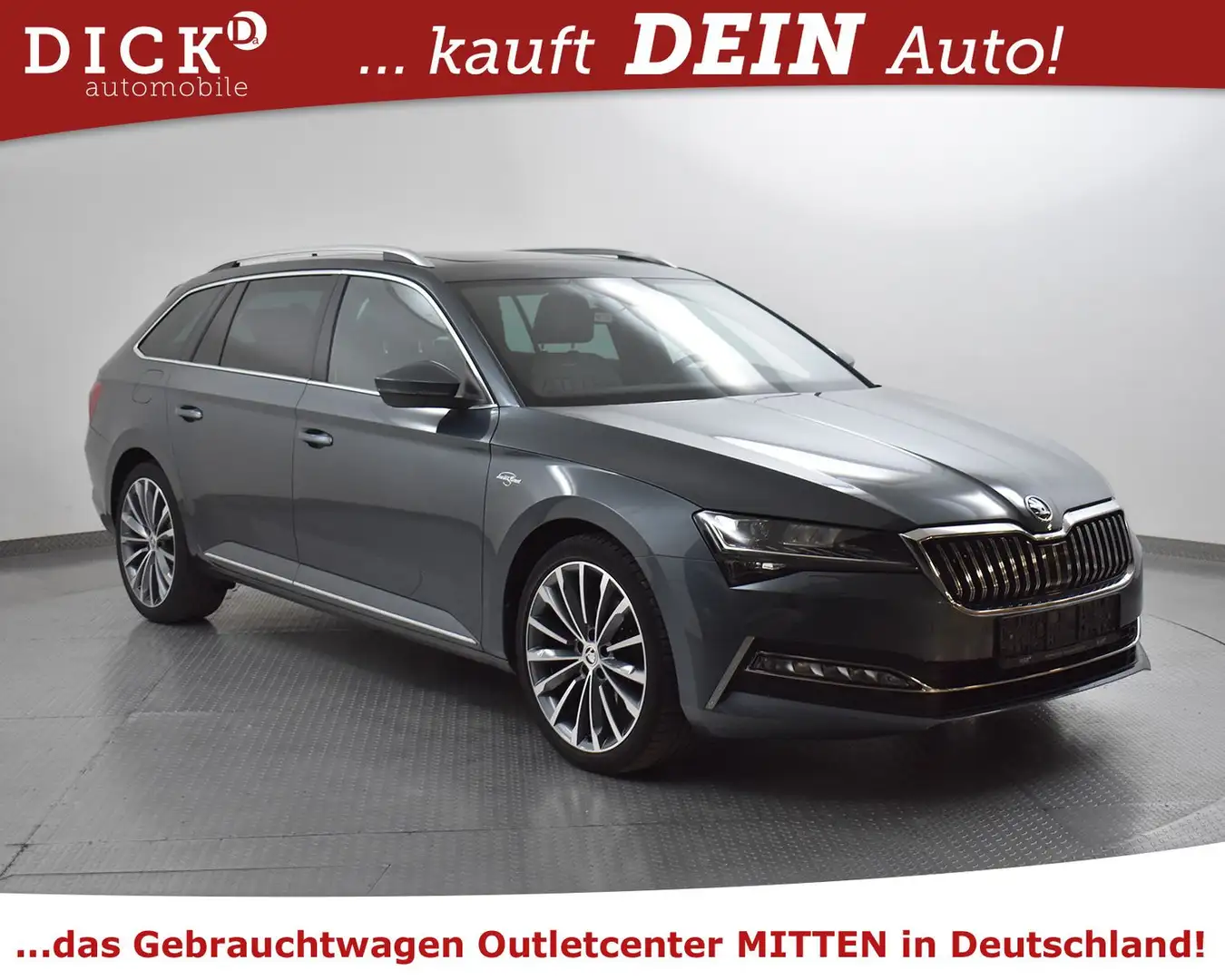 Skoda Superb Com 2.0 DSG L&K PANO+STDHZ+MENO+AHK+VOLL Gris - 1