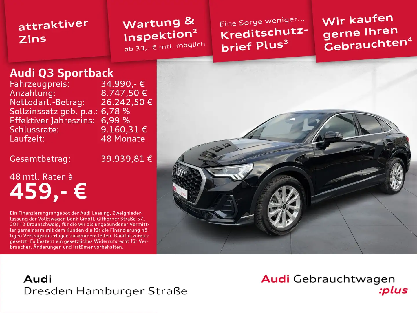 Audi Q3 35 TFSI LED Navi S tronic Schwarz - 1