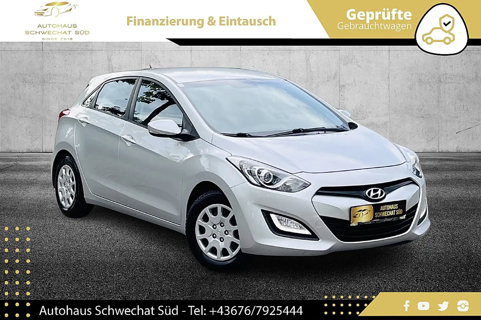 Hyundai i30 1,4 CVVT Europe Plus //TOP-ZUSTAND//KLIMA//PDC/... Silber - 1