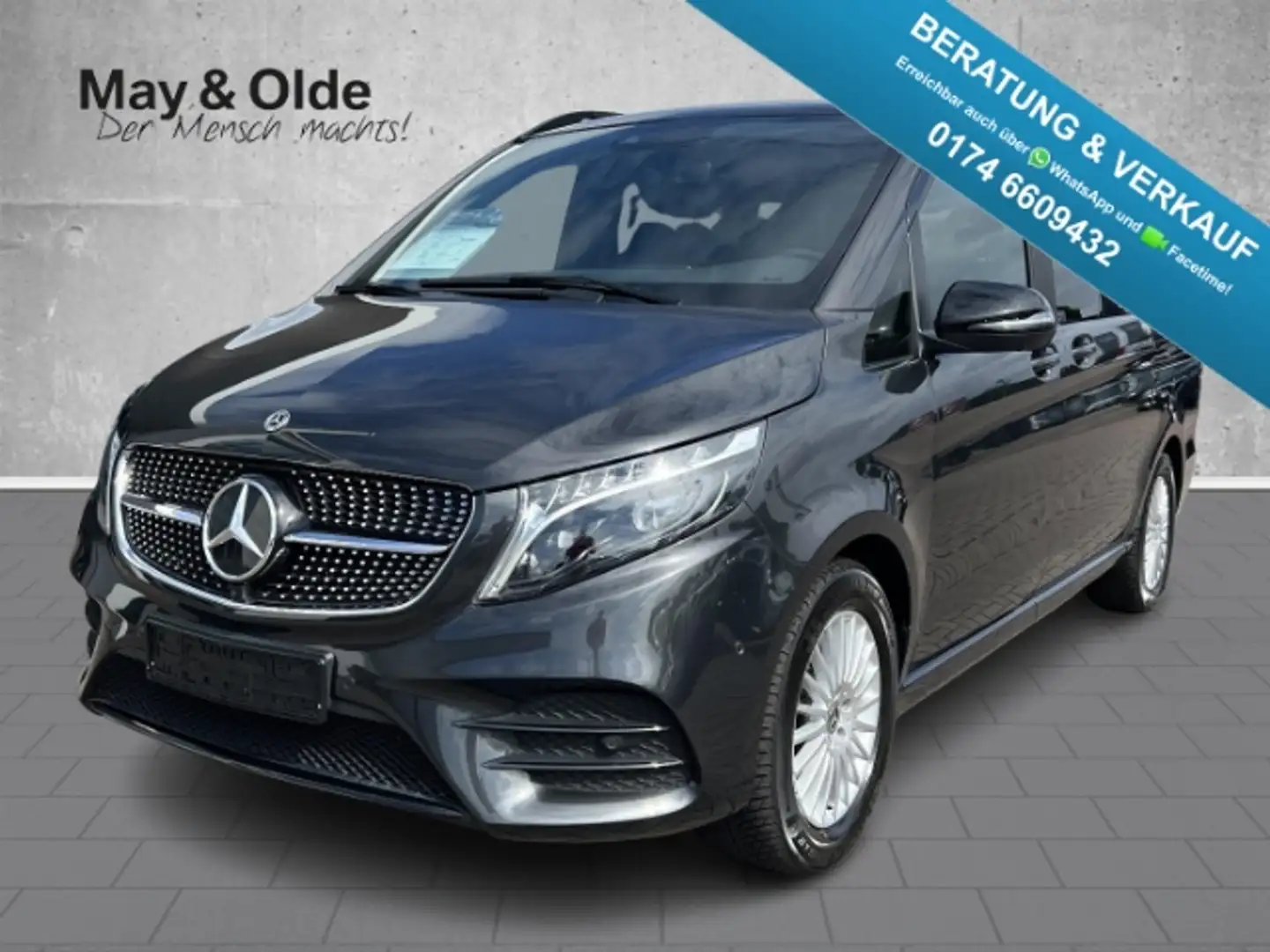 Mercedes-Benz V 300 d 9G-Tronic lang AMG LED Navi AHK Pano DAB Grau - 1