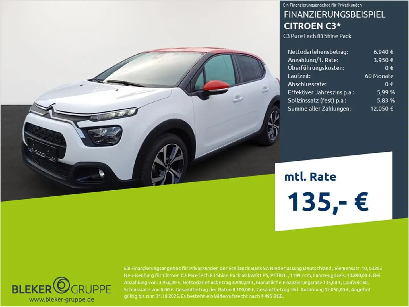 Citroen C3 Shine Pack Weiß - 1