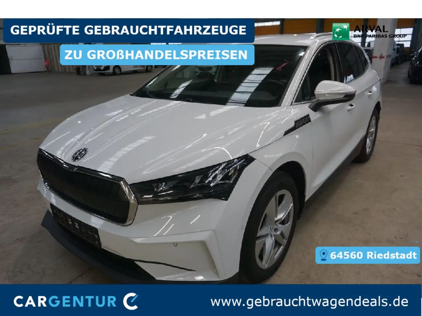 Skoda Enyaq iV 80 Loft Virtual 360° AHK Wapu ACC BLIS Key Blanc - 1