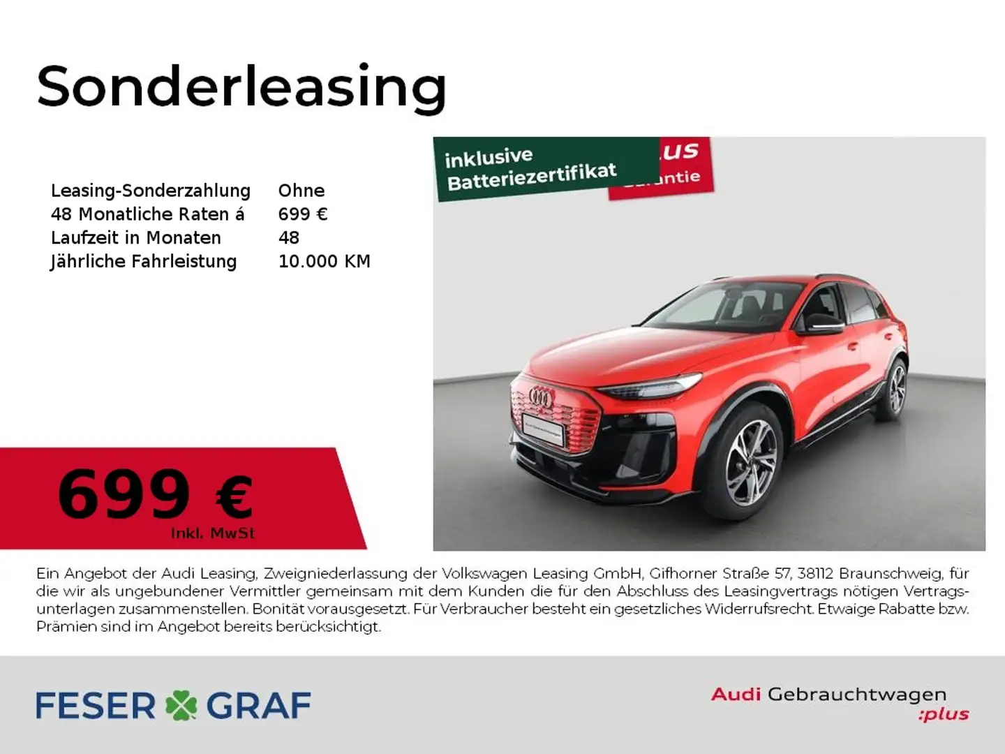 Audi Q6 performance S line /Leder/Pano/B&O/Tech+/AHK Rot - 1