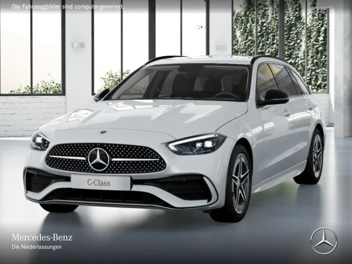 Mercedes-Benz C 180 T AMG+NIGHT+AHK+LED+KAMERA+TOTW+KEYLESS+9G Weiß - 2