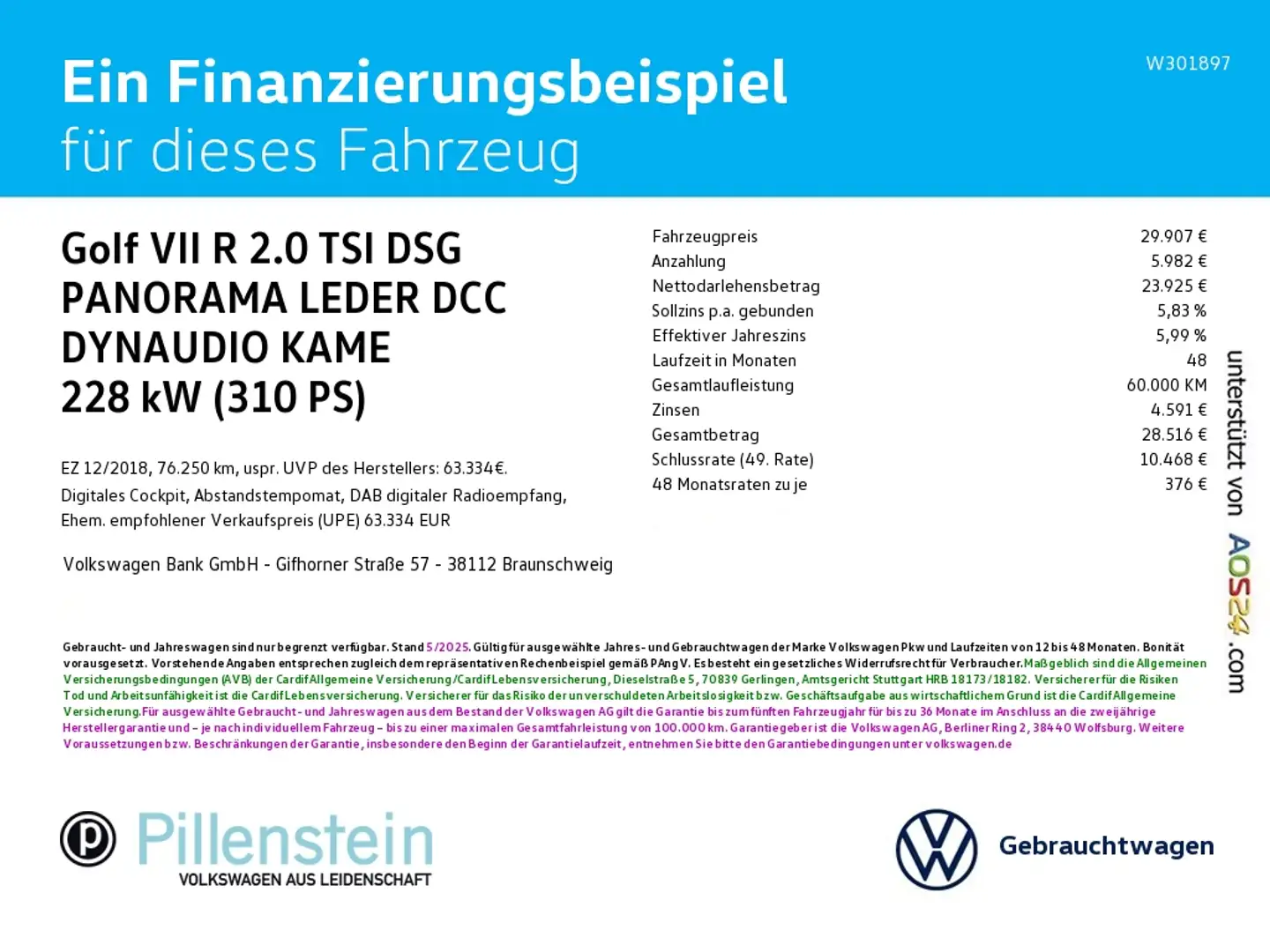 Volkswagen Golf VII R 2.0 TSI DSG PANORAMA LEDER DCC DYNAUDIO KAME Weiß - 2