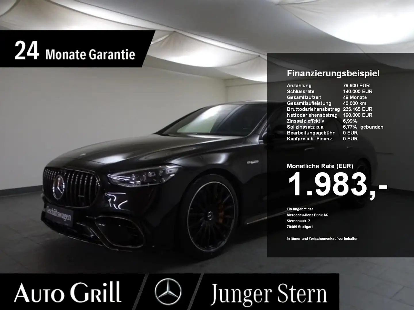 Mercedes-Benz S 63 AMG E Performance lang Pano Massage ACC Fekete - 1