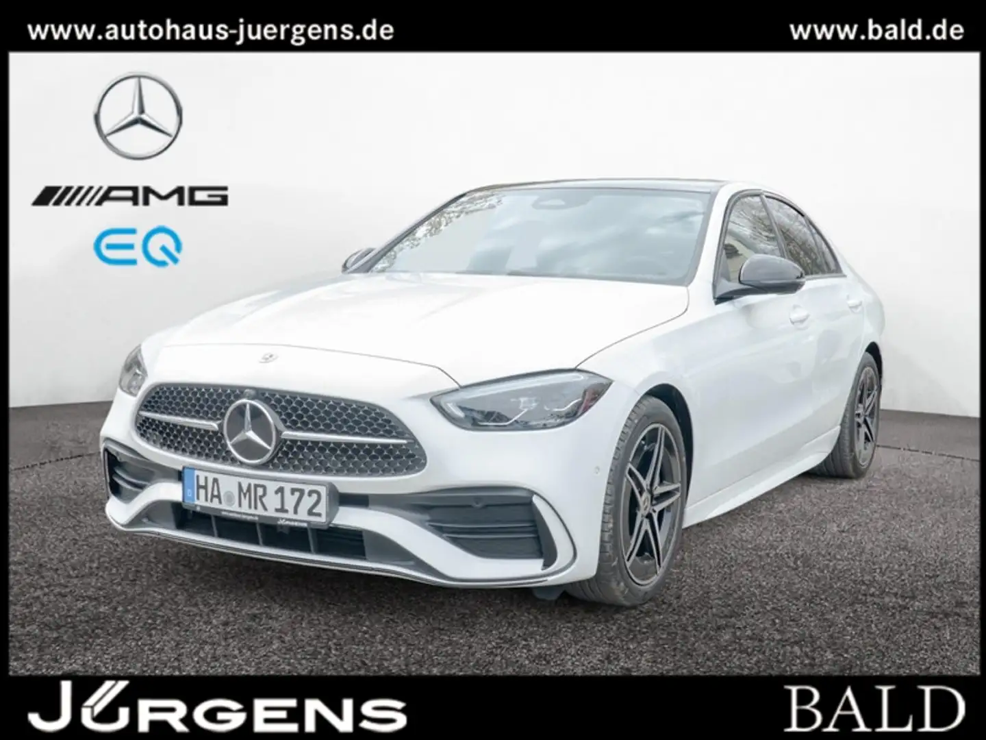 Mercedes-Benz C 180 AMG-Sport/360/Pano/Burm/Night/Distr/Memo Weiß - 1