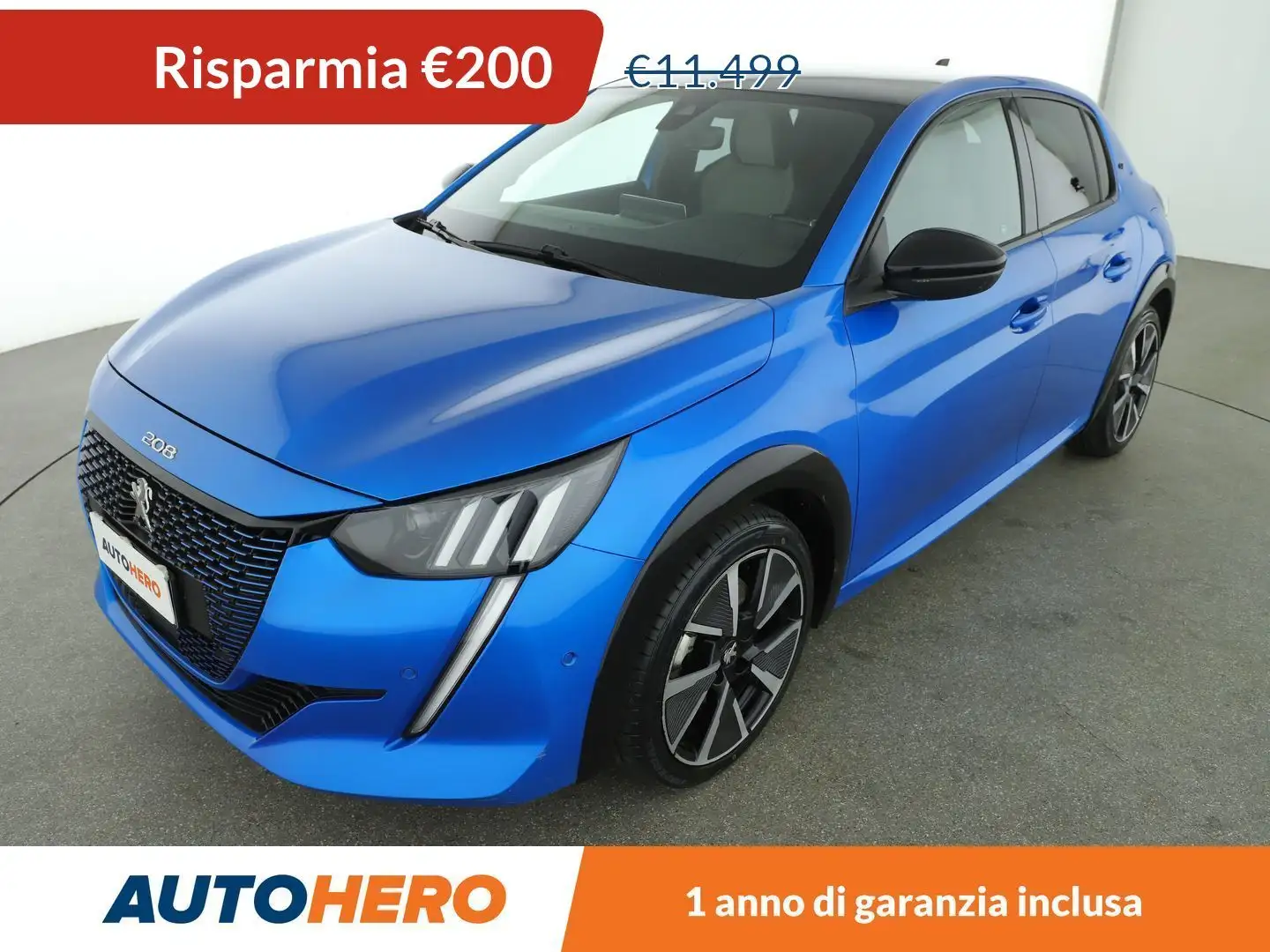 Peugeot e-208 electric drive 57 kW e GT Blauw - 1