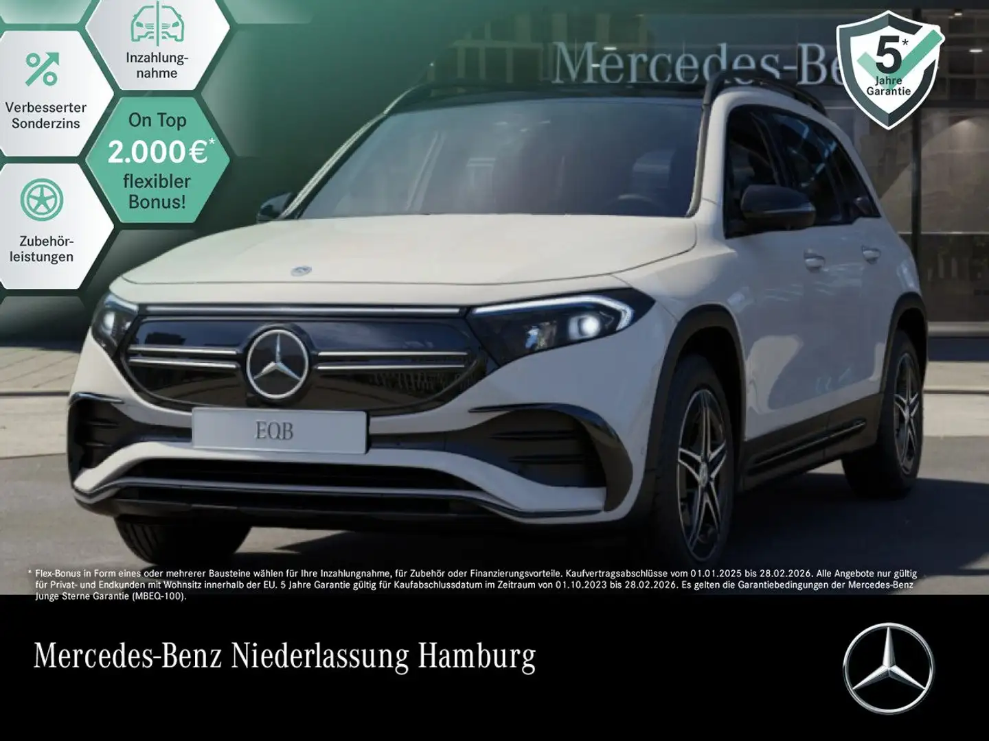 Mercedes-Benz EQB 250 AMG+NIGHT+PLUS-PAKET+PANO+360+KEYLESS Weiß - 1