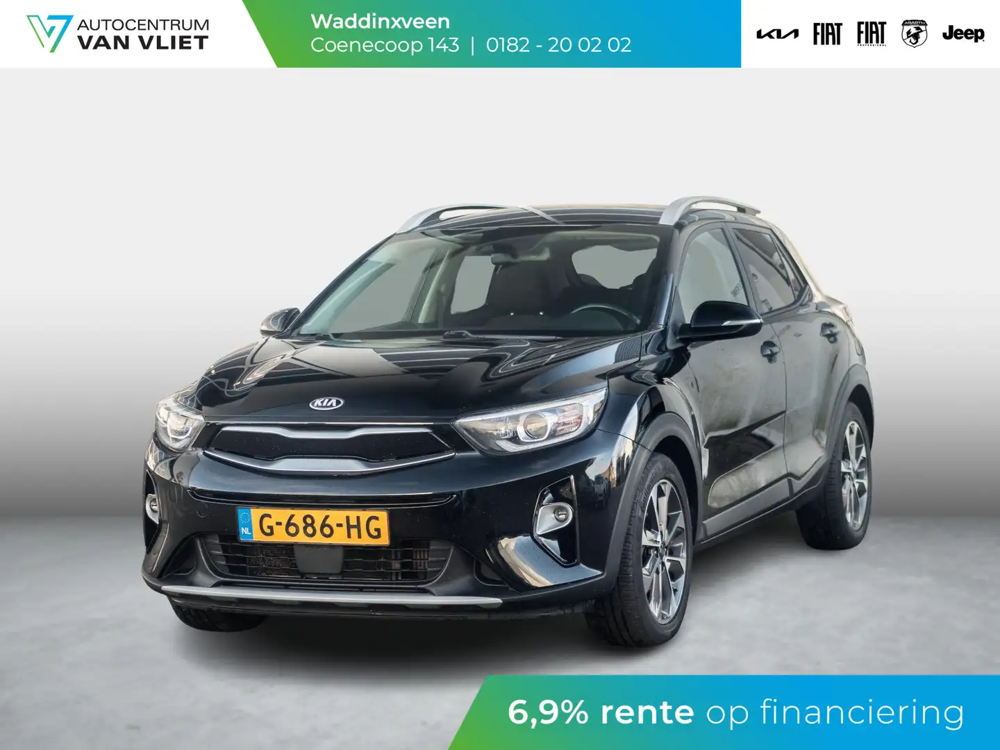 Kia Stonic 1.0 T-GDi DynamicPlusLine Automaat l Navigatie l A Zwart - 1