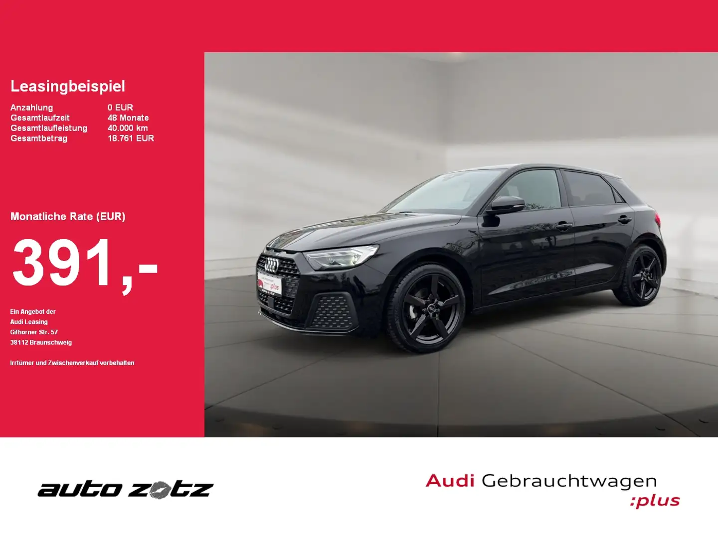 Audi A1 Sportback 25 TFSI S tronic LED, Sportsitze Noir - 1