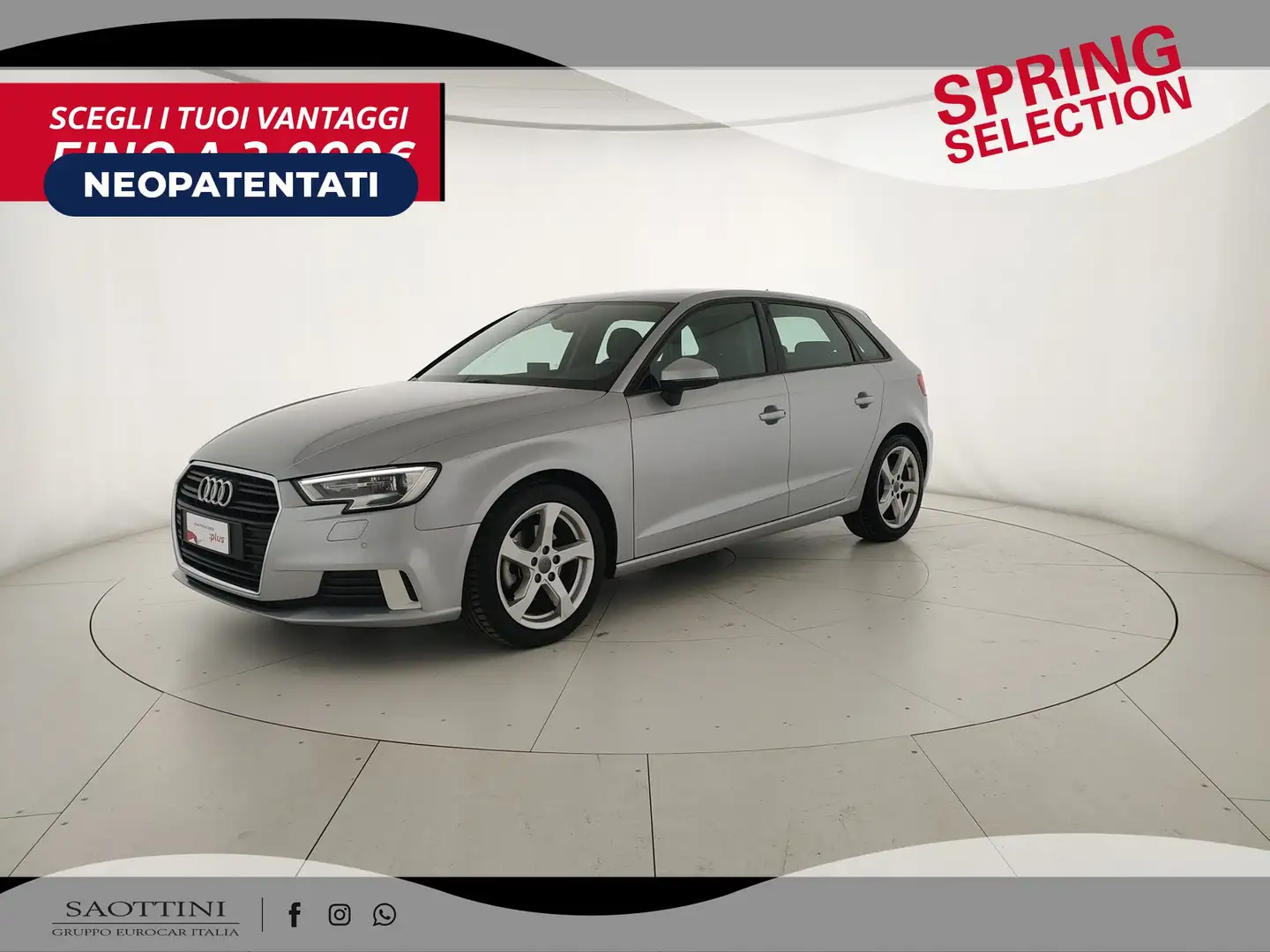 Audi A3 Sportback 30 1.6 TDI Sport 116 CV Argent - 1
