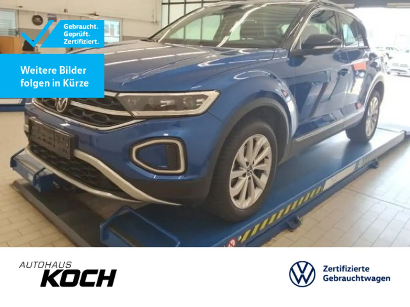 Volkswagen T-Roc 1.5TSI Style DSG Navi LED AHK Blauw - 1
