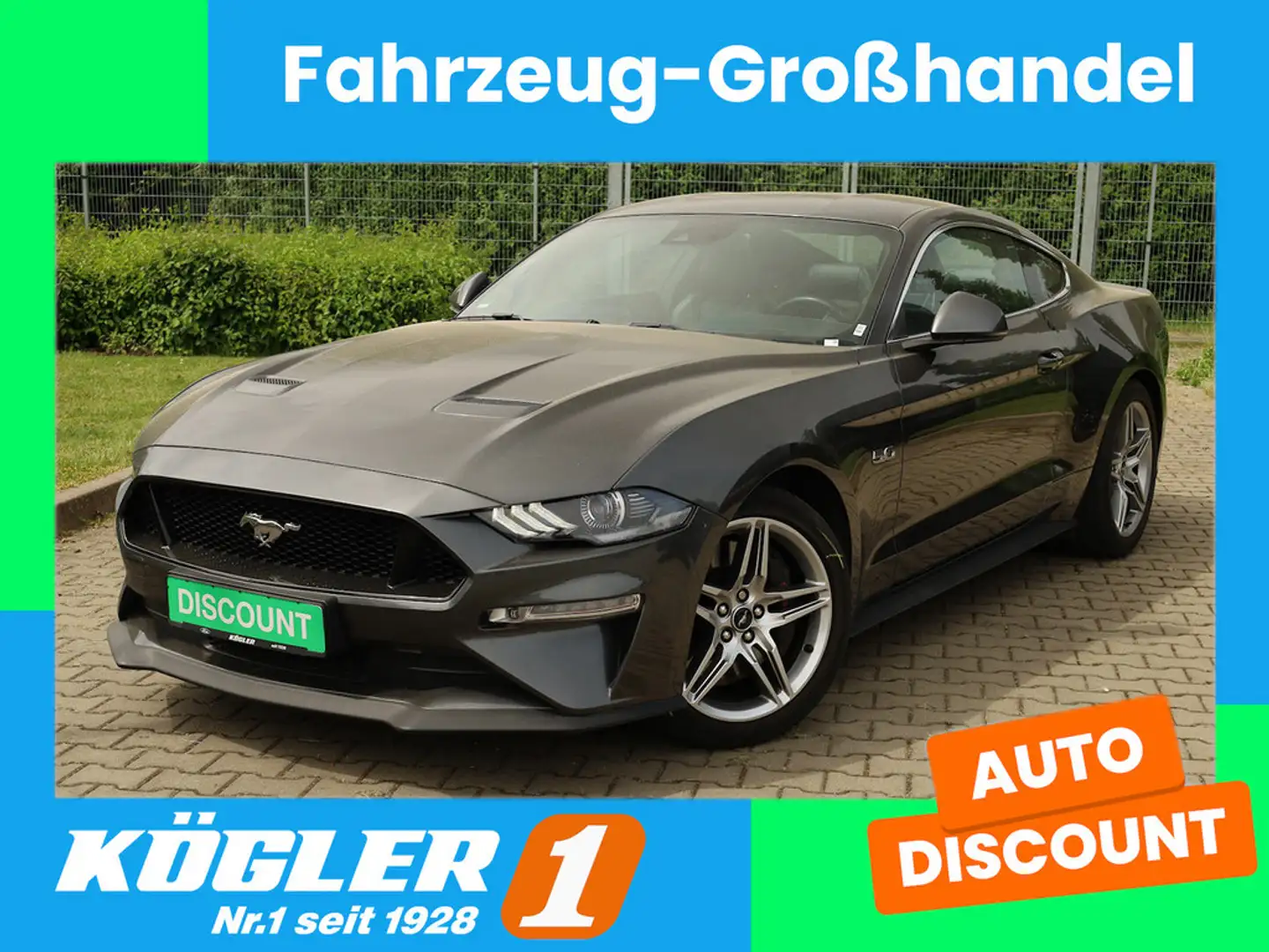 Ford Mustang 5.0 Ti-VCT V8 Fastback GT Gris - 1