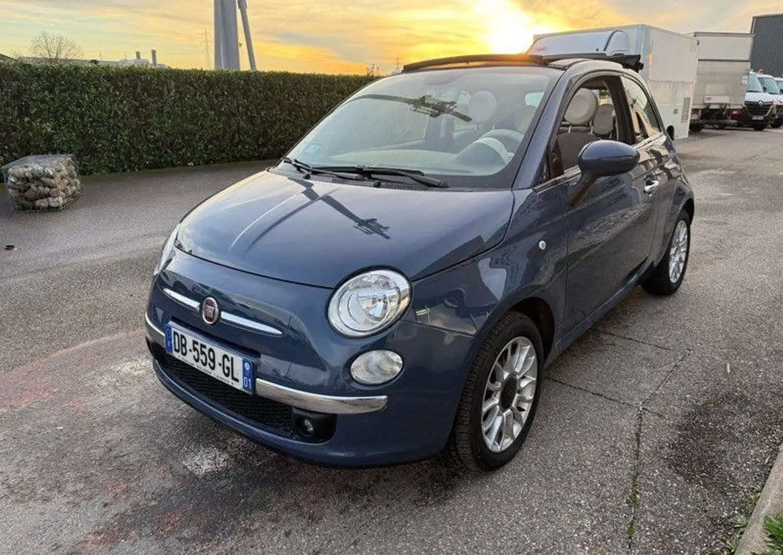 Fiat 500 phase 2 décapotable Blau - 2