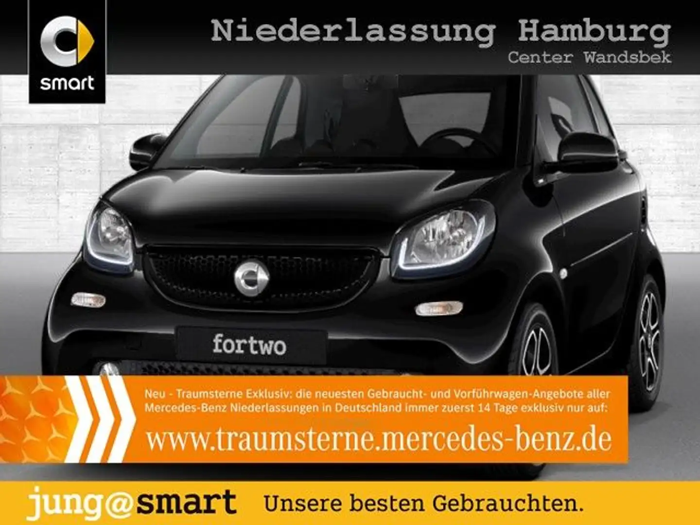 smart forTwo coupé 66kW prime DCT cool&Audio SHZ Pano Zwart - 1