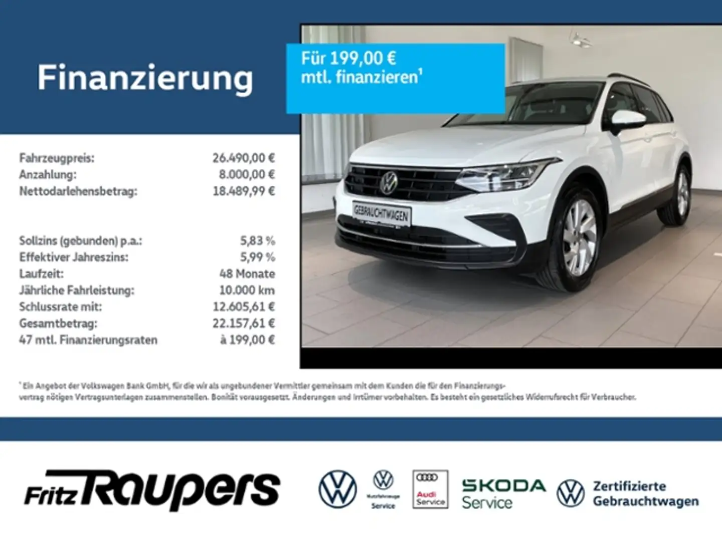 Volkswagen Tiguan 2.0 TDI Life Wit - 1