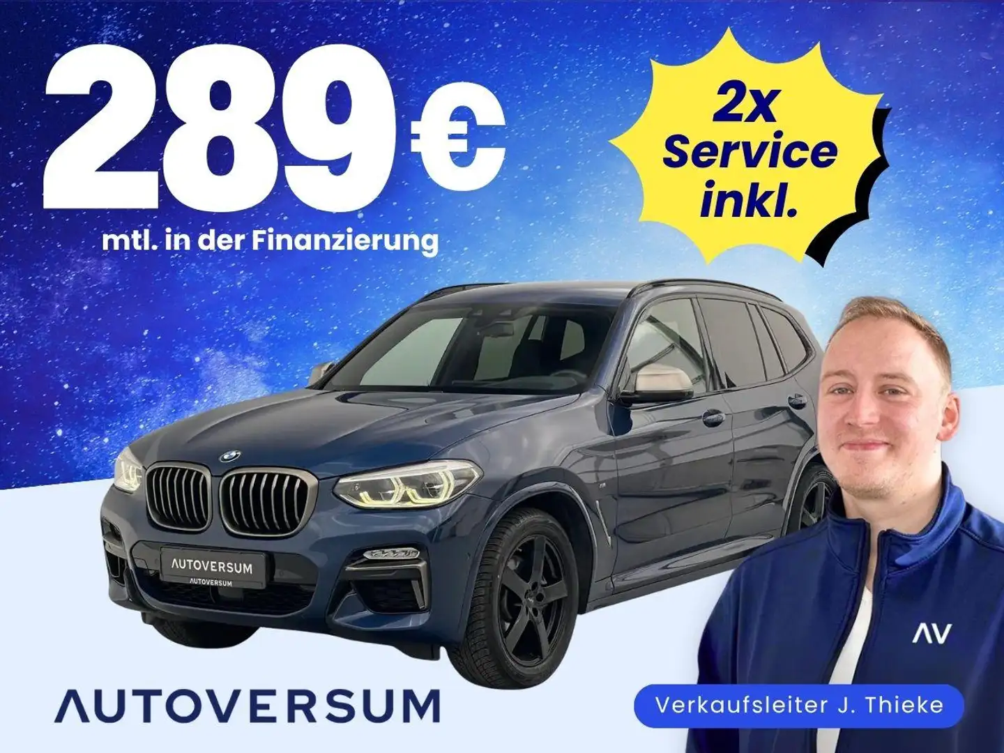 BMW X3 M i *HuD*ACC*LED*KAM*AHK*SHZ*KEYLESS* Bleu - 1