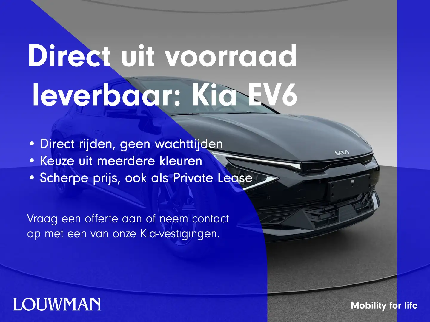 Kia EV6 Light Edition 63 kWh | NIEUWE AUTO | voorraad! | N Blauw - 2