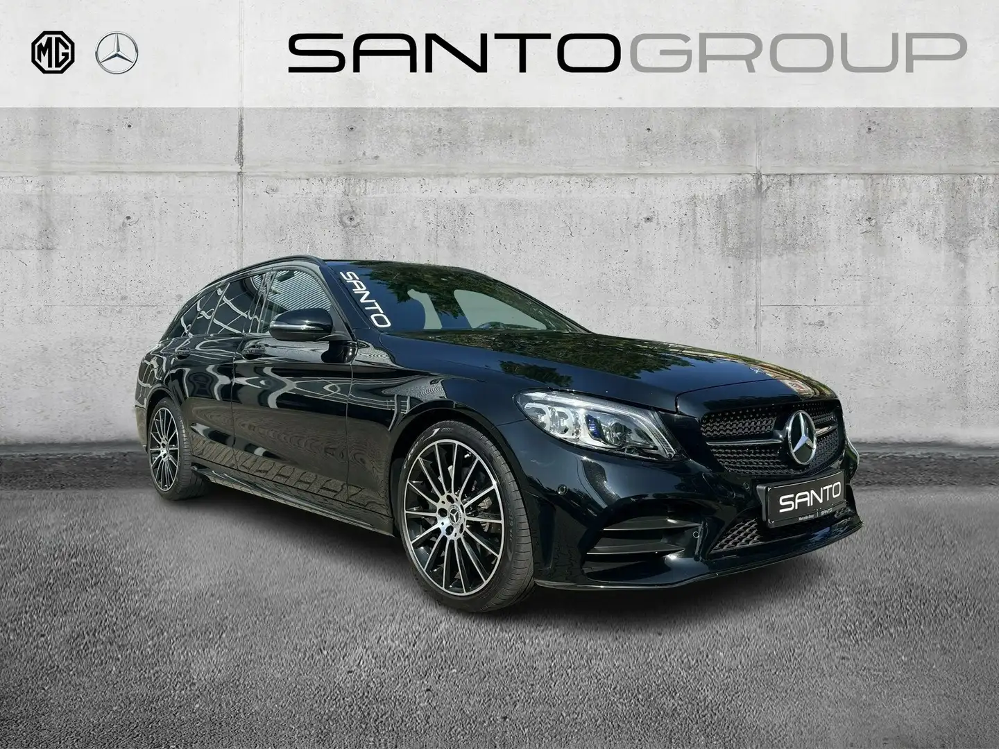 Mercedes-Benz C 220 C 220 d T-Modell AMG Line MULTIBEAM NAVI LEDER Schwarz - 1