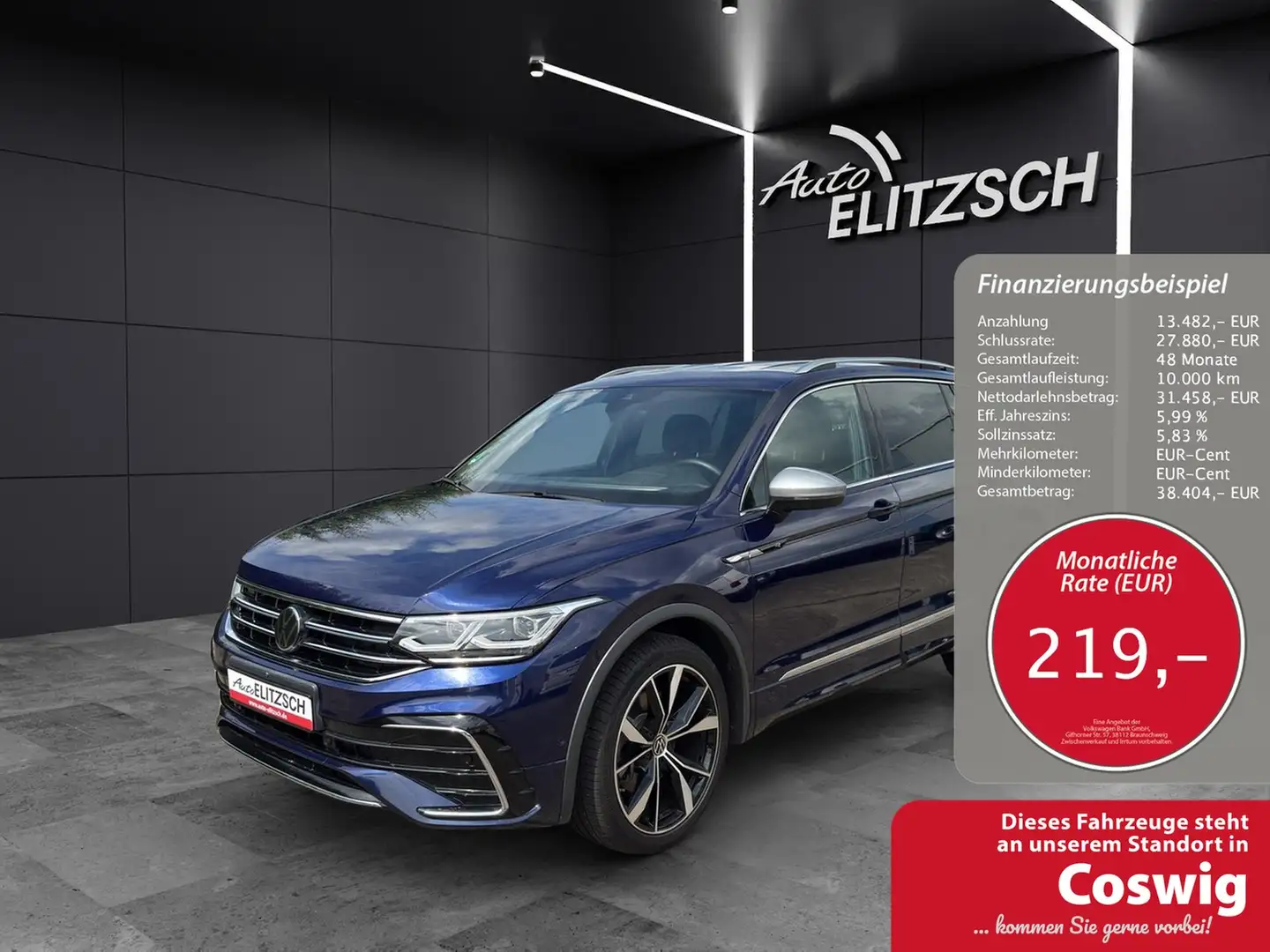 Volkswagen Tiguan Allspace R-Line TDI 4M DSG IQ.Light ACC AHK STH SH HuD 3... Blau - 1
