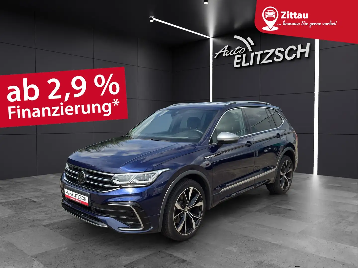 Volkswagen Tiguan Allspace R-Line TDI 4M DSG IQ.Light ACC AHK STH SH HuD 3... Blau - 1