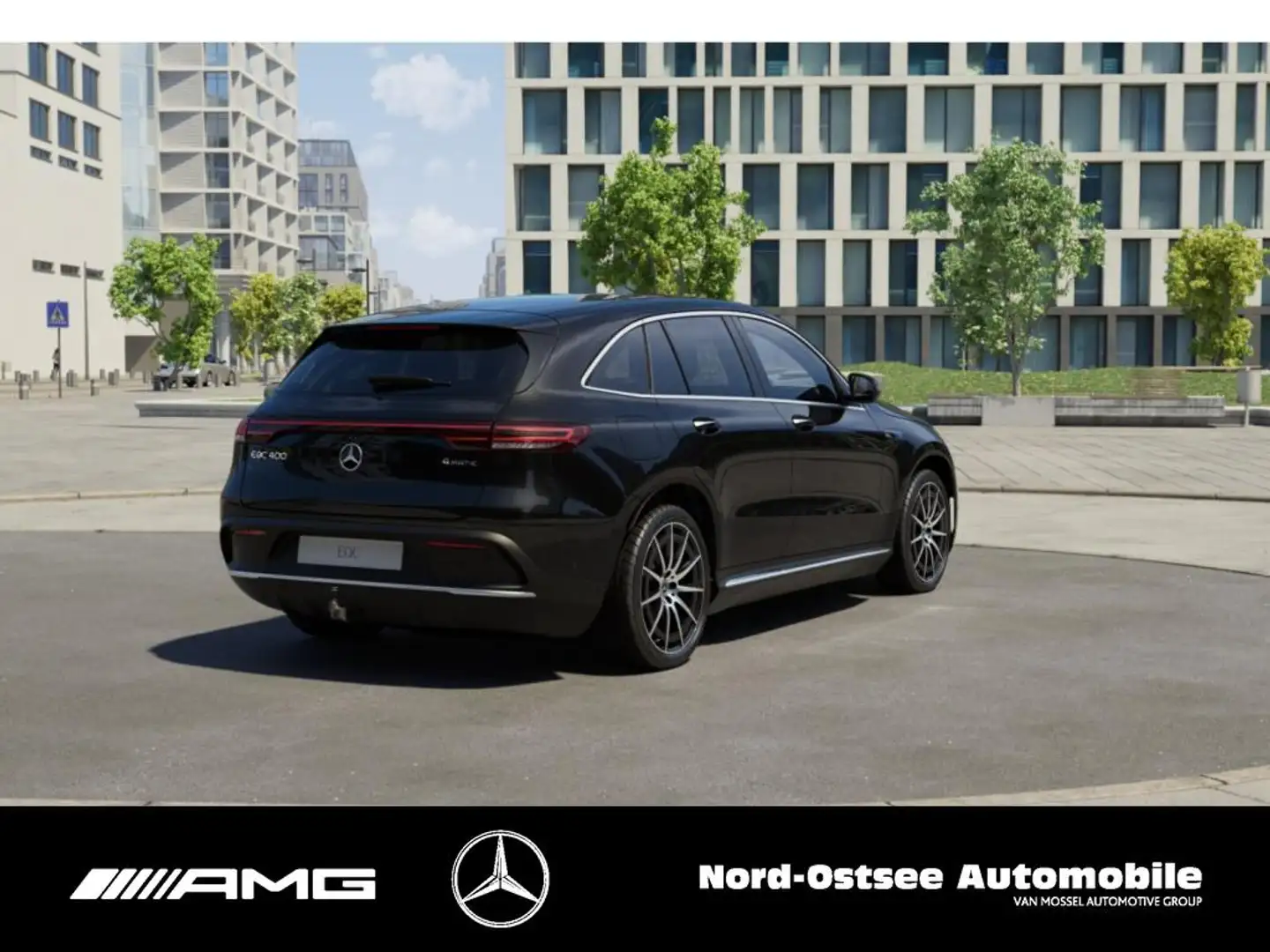 Mercedes-Benz EQC 400 4M AMG 360-KAMERA AHK MULTIBEAM SHD Negro - 2